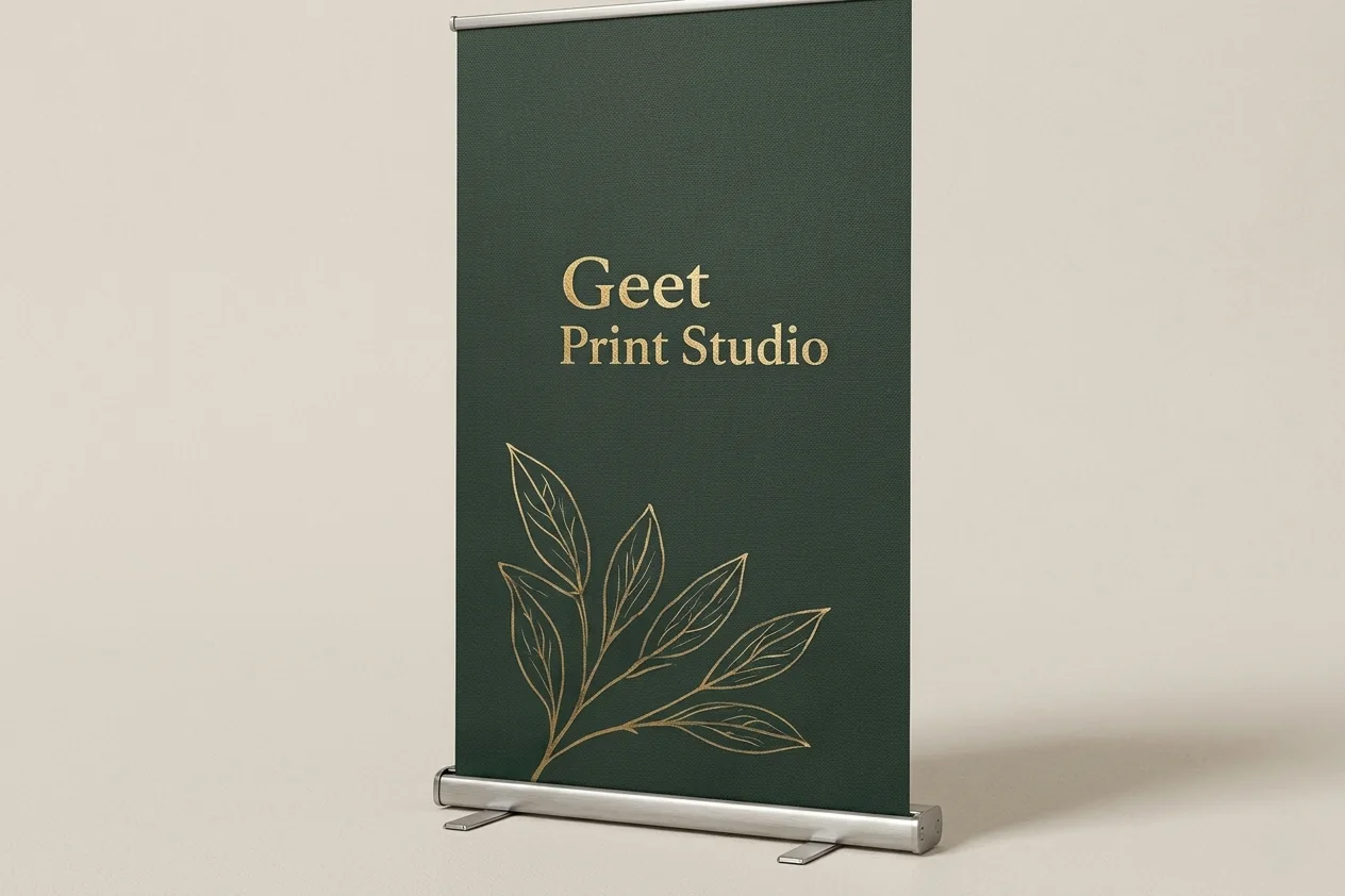 Roll-up standee sample